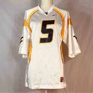 West Virginia Moutaineers Nike Football Jersey Gold & Blue Mesh #5 NWOT S